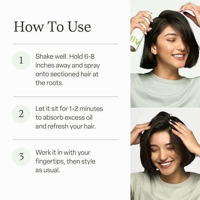 Divi Dry Shampoo Spray for Women - Formulated to Absorb Oil, Balance the Scalp and Extend Time Between Washes - Free of Benzene, Butane, Propane and Talc, 5.3oz (3 Pack)
