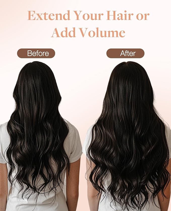 GOO GOO Invisi Edge Tape in Hair Extensions Human Hair, 4A Chocolate Brown, 6pcs 14inch 15g, Virgin Remy Hair, Seamless Injected Tape, Natural Look