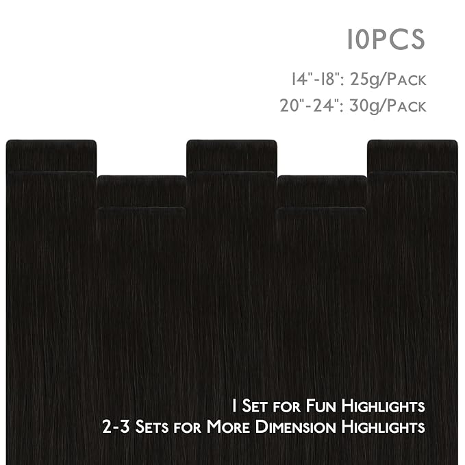 WENNALIFE Invisi Edge Tape in Hair Extensions Human Hair, 22 Inch 30g 10pcs Natural Black Invisible Luxury Remy Hair Extensions Natural Seamless Injected Tape Straight Extensiones De Cabello Humano