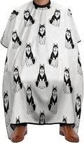 Full Coverage Hair Styling Cape, Siberian Husky Professional Hair Cutting Apron Haircuting Salon Cape Gown for Barbers