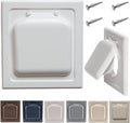 NO-PEST VENT, Exclusive Dual Door Dryer Vent Cover Outdoor 4 inch or Bathroom fan, Made in USA w Highest UV Resistant Plastic in any Outdoor Vent Cover (White, 4 inch W/O Duct Tube)