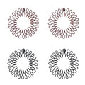 Sowaka 4 Pcs Circular Stretch Comb Plastic Black Brown Circle Spring Headband Flexible Hair Wrap Holder for Women and Girls, Outgoing Sports Accessories (8 shape - black and brown)