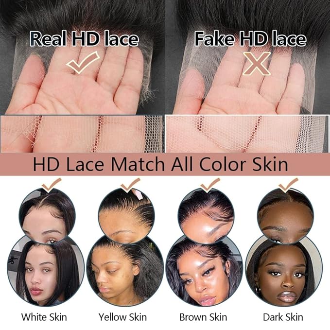 13X6 HD Lace Front Wigs Human Hair Pre Plucked Deep Curly Wave Brazilian Virgin Wigs with Baby Hair for Black Women Natural Black Color 180% Density 24 Inch