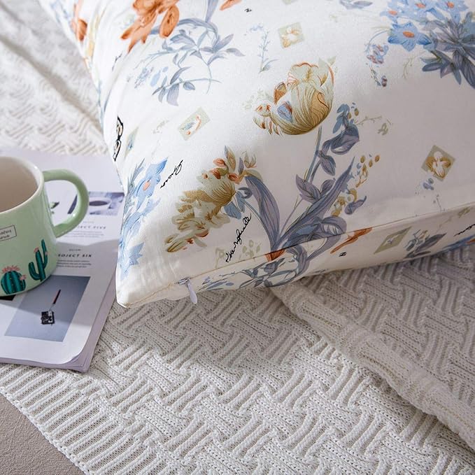 SLPBABY Silk Pillowcase for Hair and Skin with Hidden Zipper Print (Queen, Pattern 23)