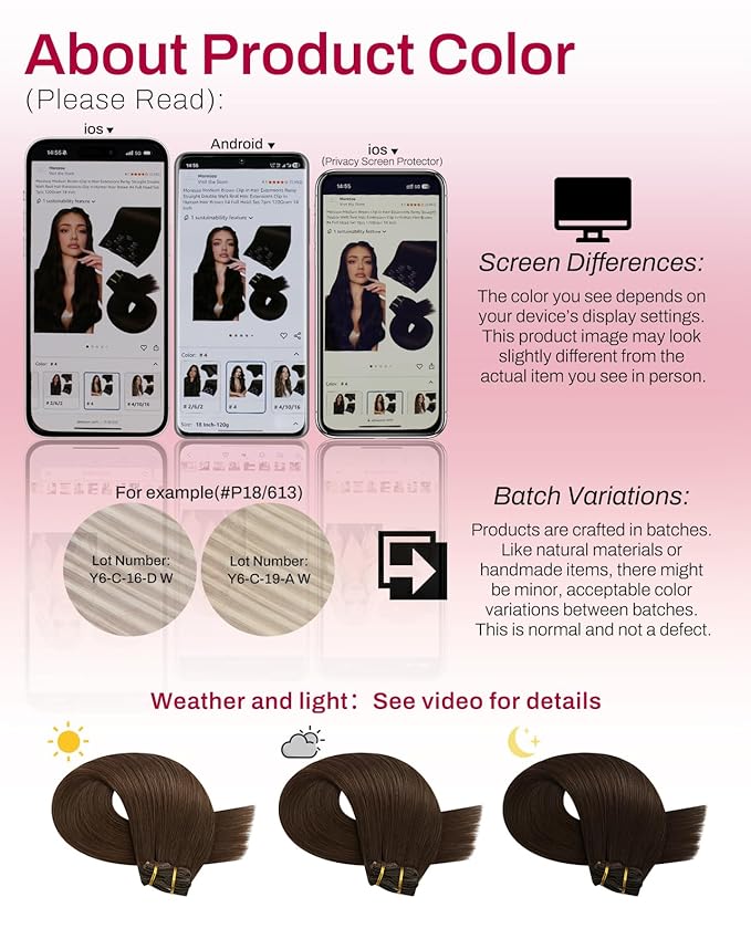 Moresoo Medium Brown Clip in Hair Extensions Remy Human Hair Brown Hair Extensions Clip ins Straight Double Weft for Wedding 80g/5pcs 18 inch