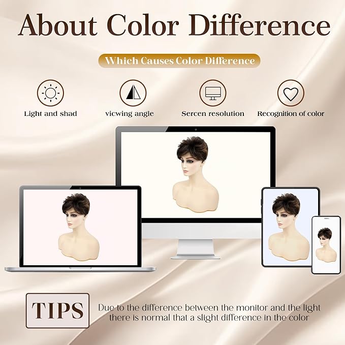 Short Hair Topper for Thinning Hair 4 Inch Short Pixie Cut Toppers Pieces Natural Curly Synthetic Black Wiglets Hairpieces (Rich Chestnut Brown with Highlight, 4 inch)