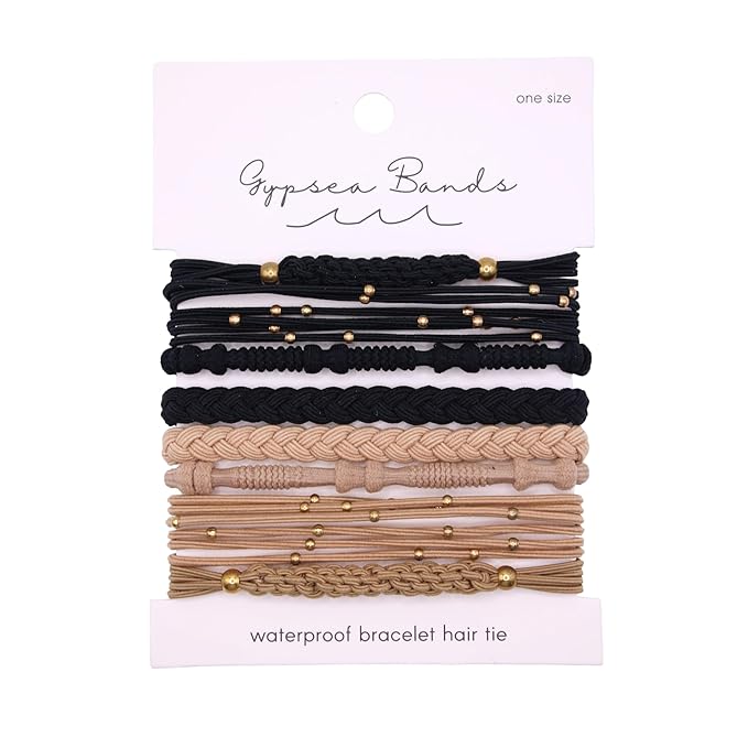 Gypsea Bands Hair Tie Bracelets for Men, Women & Kids - Set of 10 (Bali)