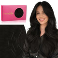 WENNALIFE Invisi Edge Tape in Hair Extensions Human Hair, 18 Inch 50g 20pcs Natural Black Invisible Luxury Remy Hair Extensions Natural Seamless Injected Tape Ins Straight Extensiones De Cabello