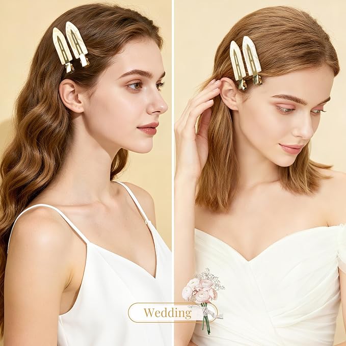 20PCS Bridesmaid Hair Clips No Bend Hair Clips Bridesmaid Hair Accessories Gifts Makeup Creaseless Glitter Hair Clip for Bride Women Girls(20Pcs/10Cards)