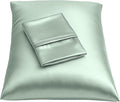 BLISSFORD Satin Pillowcase with Zipper, for Hair and Skin Care, Feels Soft and Cool Like a Silk Pillowcase, Satin Pillow Cases 2 Pack, Slik Pillow Cover, Mint - Queen Size, Set of 2