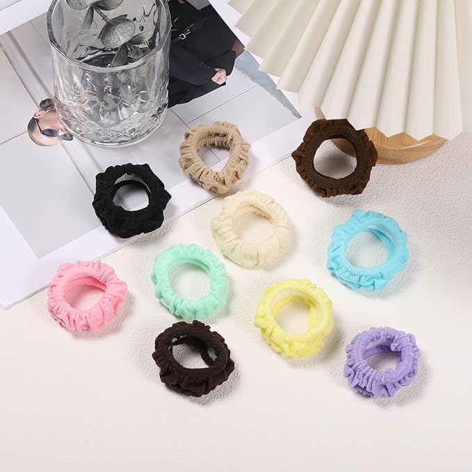 WantGor Hair Ties, Women 10PCS Hair Bands No Damage Elastic Scrunchies Seamless Ponytail Holders Hair Accessories Head Bands for Women's Thick Thin Hair (Multicolor)