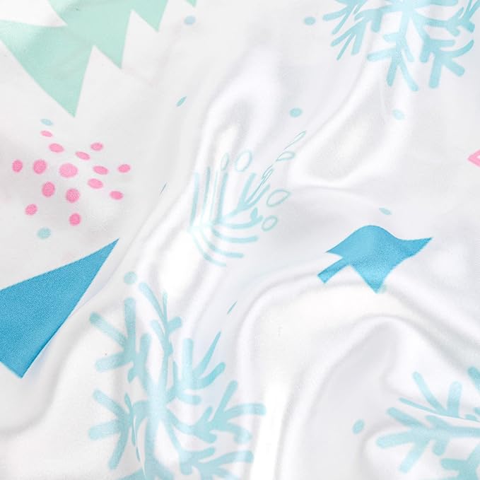 Christmas Tree Satin Pillowcase for Hair & Skin Care, Standard Size Set of 2 - Luxurious Satin Pillow Cover with Envelope Closure(20x26 Inches)