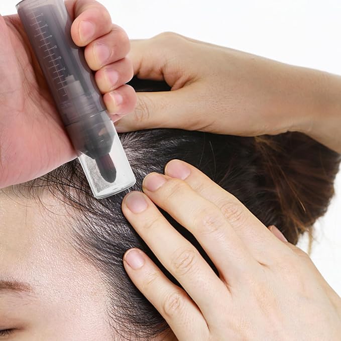 FRCOLOR Scalp Applicator Comb with Dropper and Brush for Precise Hair Oil Application Suitable for All Hair Types Compatible with Growth Serums and Scalp Treatments