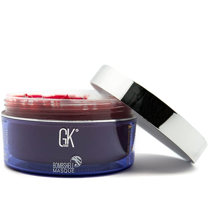 GK HAIR Global Keratin Red Red Bombshell Masque (7.05 Fl Oz/200 g) Semi-Permanent Long Lasting Hair Toning Color Pigments Moisturizing Styling and Coloring Mask for All Hair Types Unisex