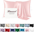 Pink Silk Pillowcase - Certified 22 Momme Organic Mulberry Silk, Silky Pillow Cases for Beauty Sleep, Anti-Wrinkle, Girly Gifts for Women, Premium Self Care Item, 1 Pc 20"x36" (King, Pink)