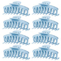TOCESS Hair Claw Clips for Women - 8PK Large Neutral Matte Jumbo Hair Clips for Thick, Thin, Long, Short, Curly Hair Girls, Big Jaw Clip Set for Daily Use (Glacier Blue)