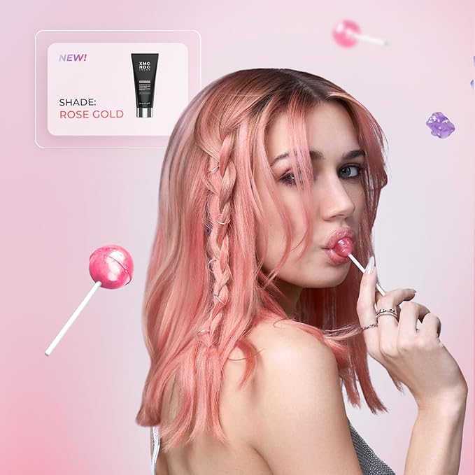 XMONDO Color 5-Minute Top Coat Color Depositing Conditioner Bundle —Platinum, Rose Gold, Lavender — Semi-Permanent Pastel Toning for Very Light Blonde or 90% Highlighted Hair, 6 fl. oz. each