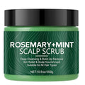 Scalp Scrub with Rosemary & Mint, 2-in-1 Exfoliating Shampoo for Hair Treatment, Includes Silicone Scalp Massager, Removes Buildup & Dandruff, 10.6oz