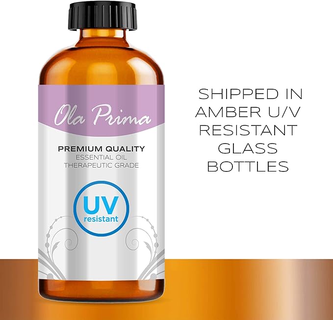 Ola Prima Lemon Eucalyptus Essential Oil – Therapeutic Grade for Aromatherapy, Diffuser, Relaxation, Cosmetic Making, Dropper – 4 fl oz – Eucalyptus Lemon Scent Aromatherapy Oil