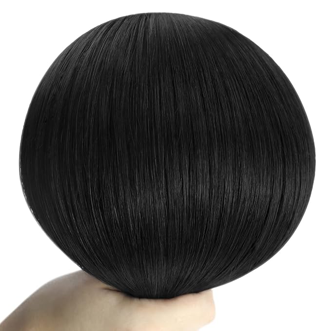 YoungSee 22 inch Human Hair Weft Extensions Black Weft Hair Extensions Real Human Hair Long Straight Sew in Hair Extensions Jet Black Remy Hair Bundle One Piece 100G