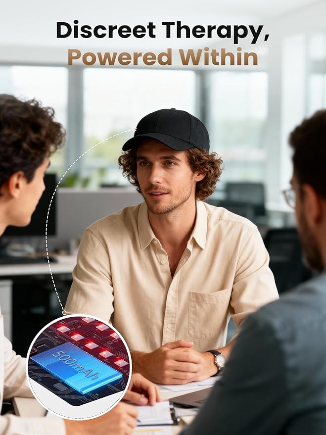 Hair Growth Device, Advanced Laser Hair Growth Cap, Red Light Therapy for Hair Growth, Red Light Cap for Thicker Hair in Men and Women
