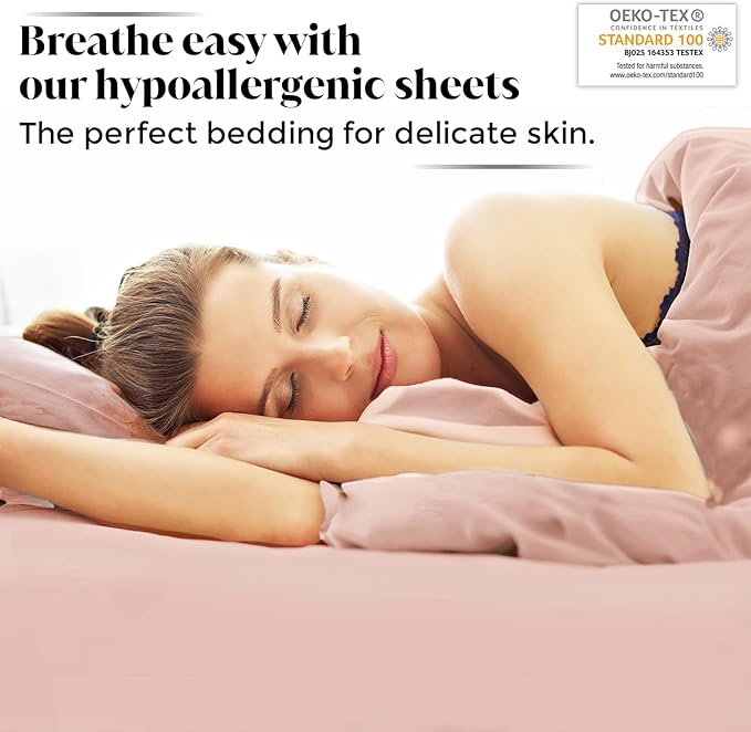 Luxury Bamboo Market | King Envelope Pillowcase Set | 100% Viscose Made from Bamboo | Organically Grown | Ultra Soft | Cooling | 2pcs [Rose Quartz]