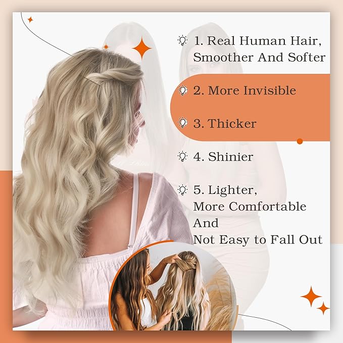 Full Shine Balayage Tape in Hair Extensions Human Hair Color 19 Grey Blonde Ombre 8 Ash Brown And 60 Blonde Seamless Invisible Tape Extensions 18Inch Remy Skin Weft for Wedding 100Gram 40Pcs