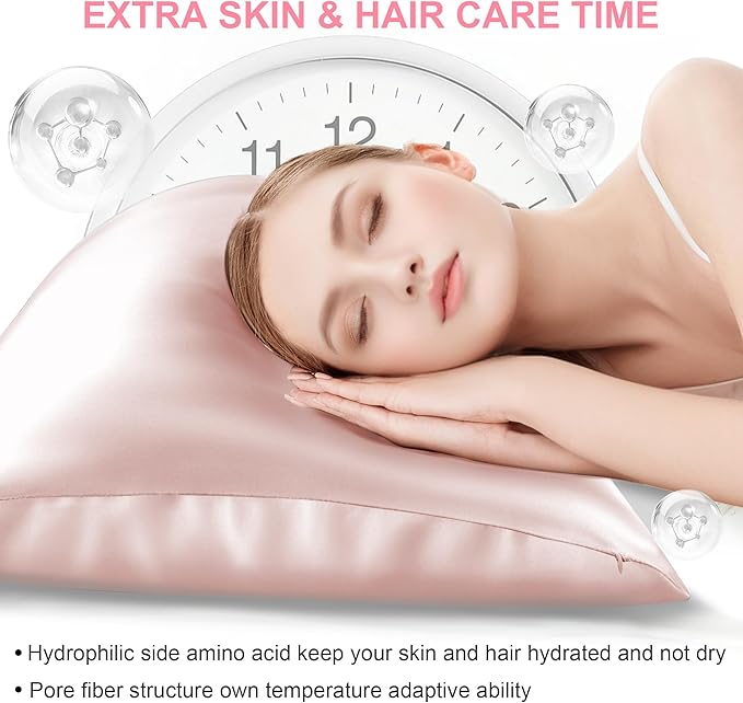 Mulberry Silk Pillow Cases Queen Size with Hidden Zipper, Ultra Smooth and Soft Breathable Cooling Silk Satin Pillowcase for Hair and Skin, Gifts for Women Men (Coral Pink, 20x30 Inches, 1 Pack)
