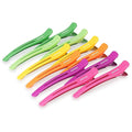 AIMIKE 12pcs Hair Clips Set - No Crease Duck Billed Clips with Silicone Band for Styling, Cutting, and Sectioning Salon Hair