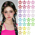 Star Hair Clips Snap Hair Barrettes Non Slip Star Hair Accessories Multiple Colors Metal Hair Clips for Girls Women -30 PCS 1.18"