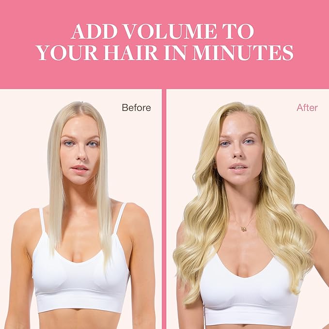 GOO GOO Clip in Hair Extensions Real Human Hair, Remy Human Hair Extensions Clip ins for Women, Natural Human Hair, 24inch 160g 7Pcs, 22F Light Golden Blonde