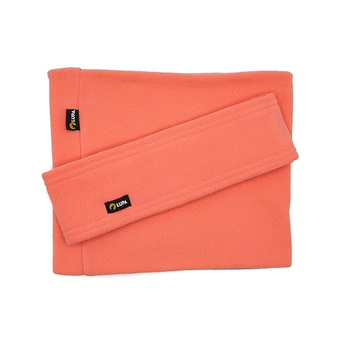 Lupa Handmade Unisex Triple-Layer Micro Fleece Headband - Ear Warmers for Women & Men - Ears Cover (Bright Coral)