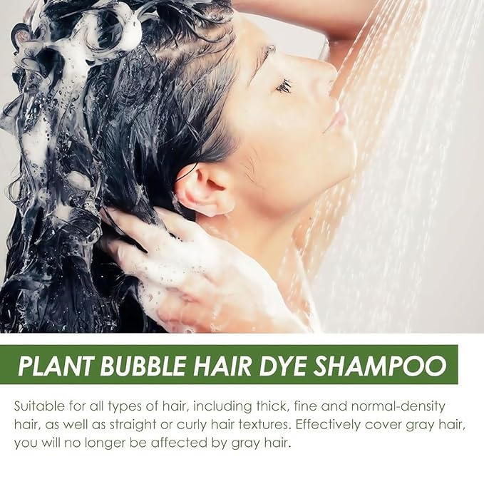 200 ML Natural Plant Bubble Hair Dye, Pure Plant Extract for Grey Hair Color Bubble Dye (Wine Red)