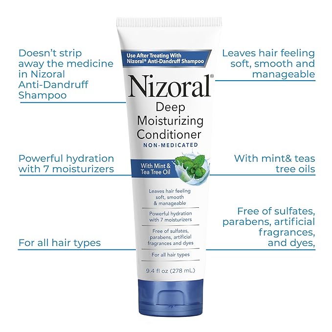Nizoral Anti-Dandruff Shampoo, 7 Oz + Deep Moisturizing Conditioner, 9.4 Oz Bundle