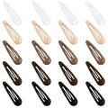 Snap Hair Clips for Women Water Drop Non Slip Hair Barrettes Heavy Coated Metal Hair Clips Accessory Mixed Color 20 PCS 1.89"