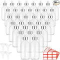 Dandat 50 Pack 4 oz Glass Dropper Bottles Leakproof 120 ml Glass Tincture Bottles with Eye Droppers, 4 Funnels, 54 Labels for Essential Oil Perfumes Hair Oil(Transparent)