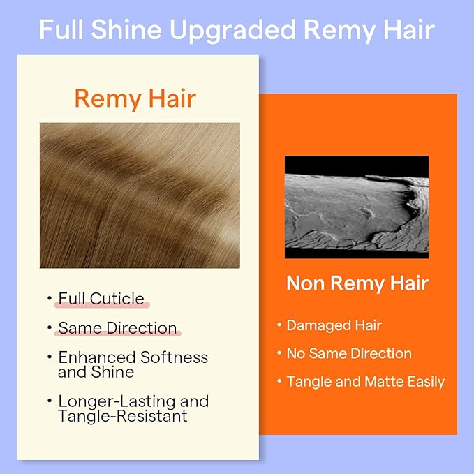 Full Shine Human Hair Extensions Clip ins 20 Inch Golden Brown Ombre Clip in Hair Extensions for Thin Hair for Party 7 Pcs 120 G