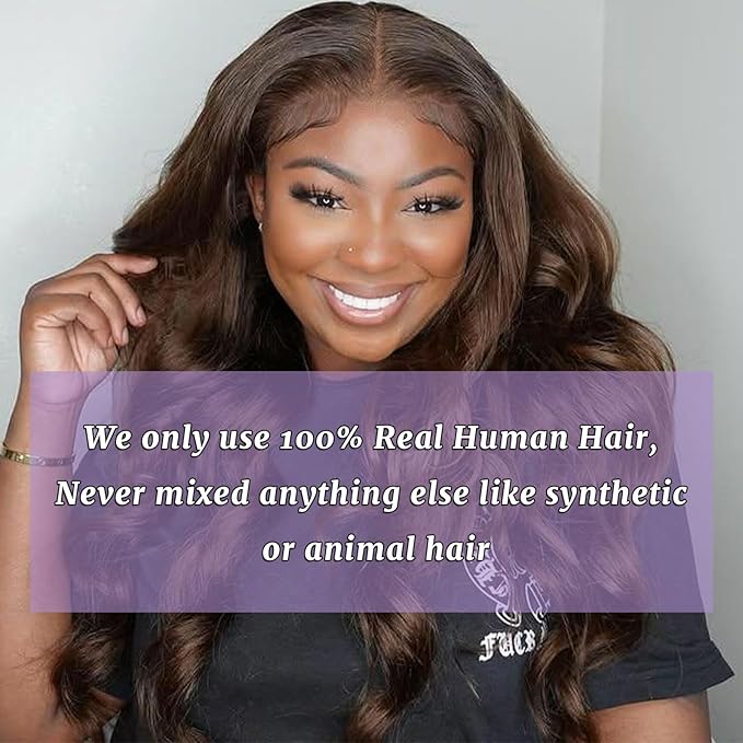 4# Body Wave Bundles Human Hair Chocolate Brown Color Body Wave Bundle 100% Real Human Hair And True To Length 14 16 18 Inch 3 Pcs/Pack