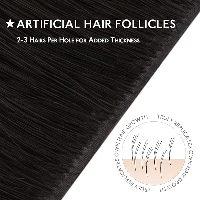 WENNALIFE Invisi Edge Tape in Hair Extensions Human Hair, 22 Inch 50g 20pcs Dark Brown Invisible Luxury Remy Hair Extensions Natural Seamless Injected Tape Ins Straight Extensiones De Cabello Humano