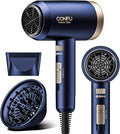 Hair Dryers for Women, CONFU Hair Dryer with Diffuser, Blow Dryers for Men, Hairdryer with Diffuser Attachment, Portable Lightweight Fast Drying Negative Ion Hairdryer for Home