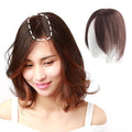 Real Human Hair Topper Double-Monofilament Top Hand-Tied Hair Pieces Mid Length for WomenThinning BHADS710 (3 Natural Brown × Hair Length:9.8"(25cm), Base Size:2.8"×3.9"(7cm×10cm))
