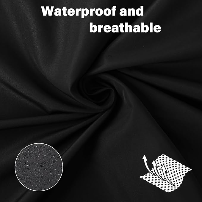 Professional Salon Hair Cutting Cape, Barber Cape for Men/Women, Adjustable Snap Button with Waterproof Hairdressing Salon Cape for Haircut, Coloring, Makeup, Styling(52" x 47"), Black