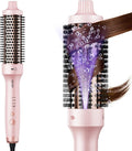 ABNER Thermal Ionic Brush, 1.5 inch Heated Round Brush for Blowout Look, Volumize, Style, Makes Hair Shinier & Smoother, Dual Voltage, Negative Ion Technology, Titanium, Temperature Settings