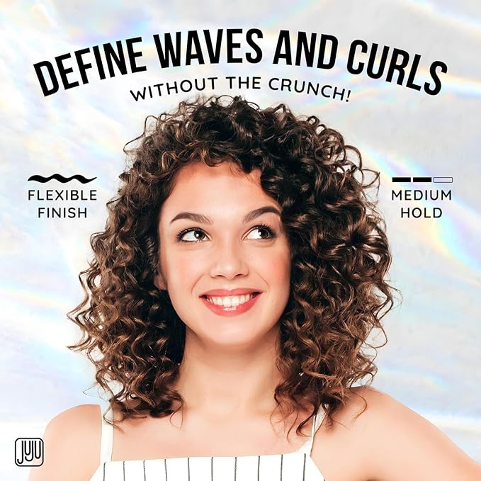 Juju Bounce Curl Cream for Curly Hair 6 Fl Oz (New and Improved Formula) - Soft Hold Curly Hair Styling Products, Curl Defining Cream & Enhancer, Fragrance-Free Formula for Wavy & Medium Curls