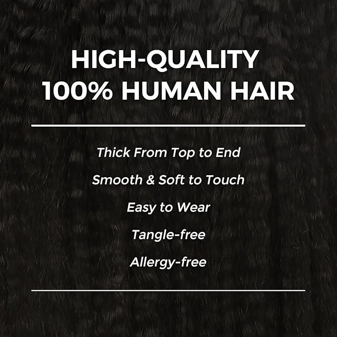 Lashey Clip in Hair Extensions Real Human Hair 150g Kinky Straight 9pcs Seamless Clip in Hair Extensions, 22 Inch #1B Natural Black 100% Real Soft Human Hair for Women