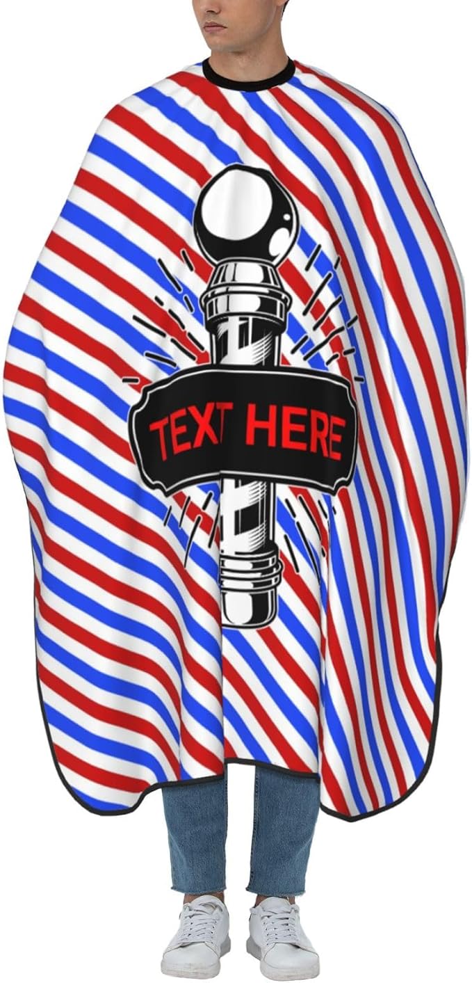 Custom Barber Cape for Men Personalized Professional Hair Cutting Cape with Text for Home Salon Barbershop