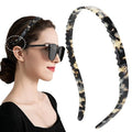 Headband Designed for Eyewear,Flex No Pressure Comfortable Hair Band Fashion Acetate Headbands for Womens Sisters Girls Gifts-Amber