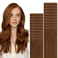 VINBAO Invisible Tape in Hair Extensions Human Hair Copper 45g 16in 20pcs Seamless Injected Tape in Hair Extensions Auburn Injection Tape-ins Pro Quality 16inch #33