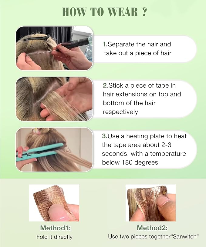SURNEL Tape in Hair Extensions Double Drawn Remy Tape in Hair Extensions Human Hair Color 1B Off Black 18 inch 20pcs 50g(#1B-18)