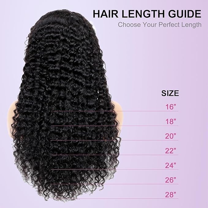 210% Density 13x6 Full Lace Frontal Wigs Human Hair 12A Deep Wave Brazilian Virgin Human Hair Pre Plucked HD Transparent Lace Glueless Wigs 26 Inch